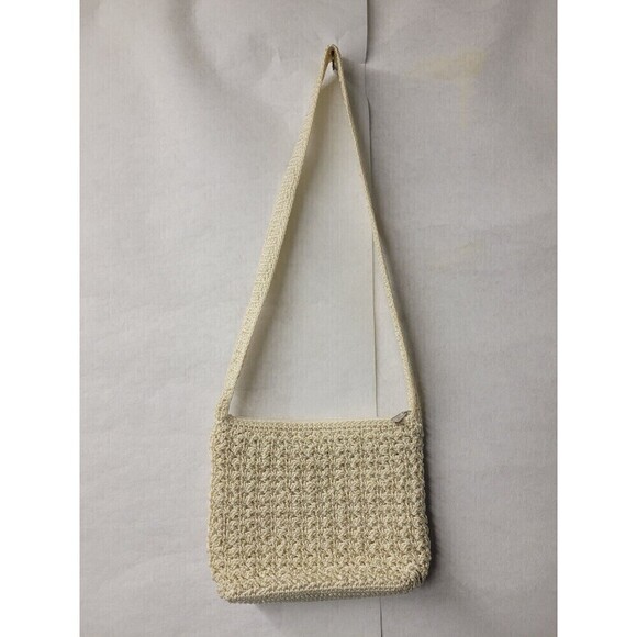 THE SAK Crocheted Shoulder Crossbody Purse Handbag Small Natural Bag Boho - Picture 1 of 8